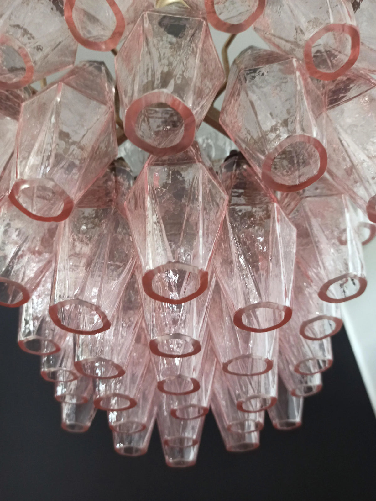 Poliedri Murano Pink Chandelier - view 15