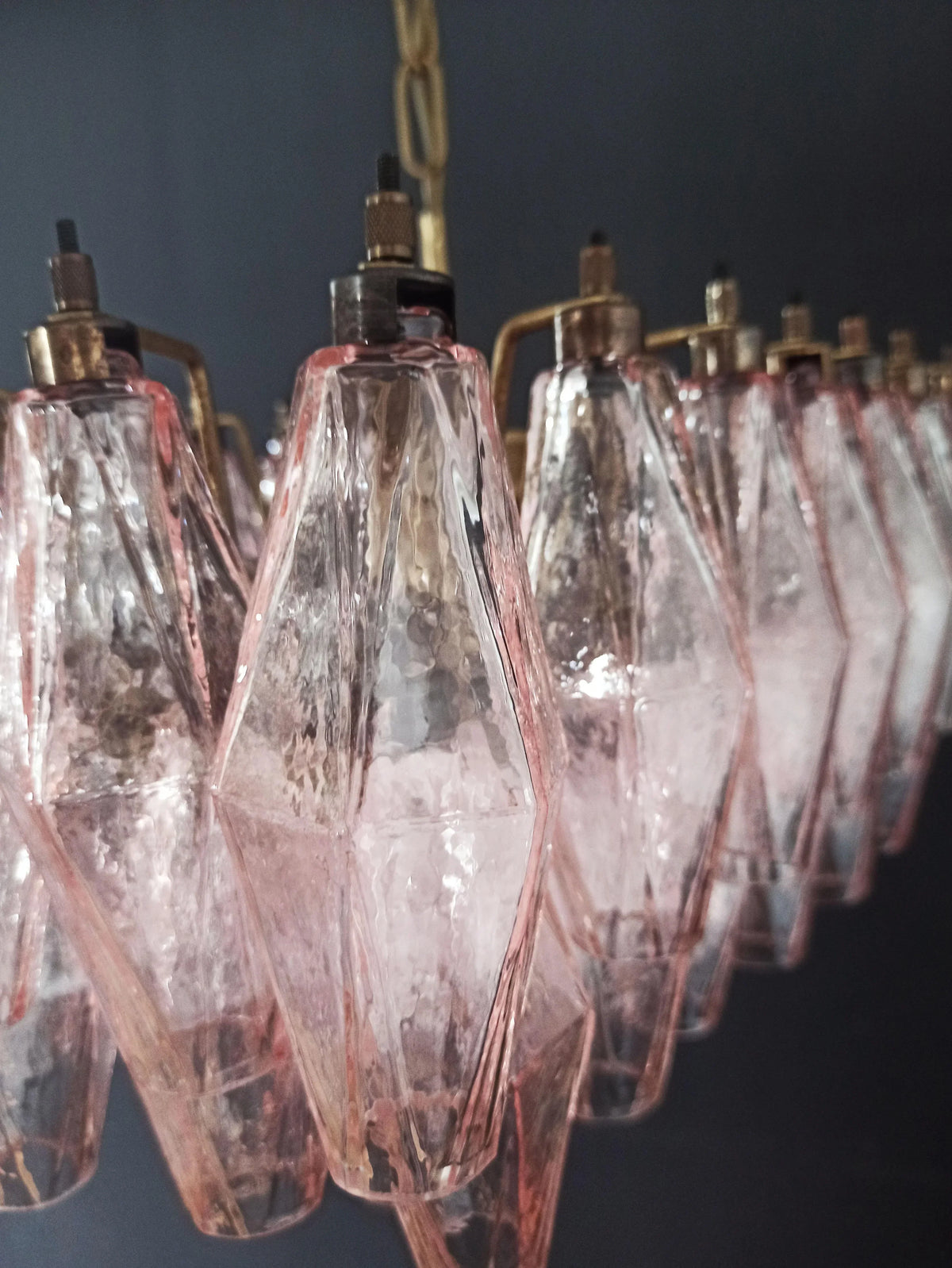 Poliedri Murano Pink Chandelier - view 17