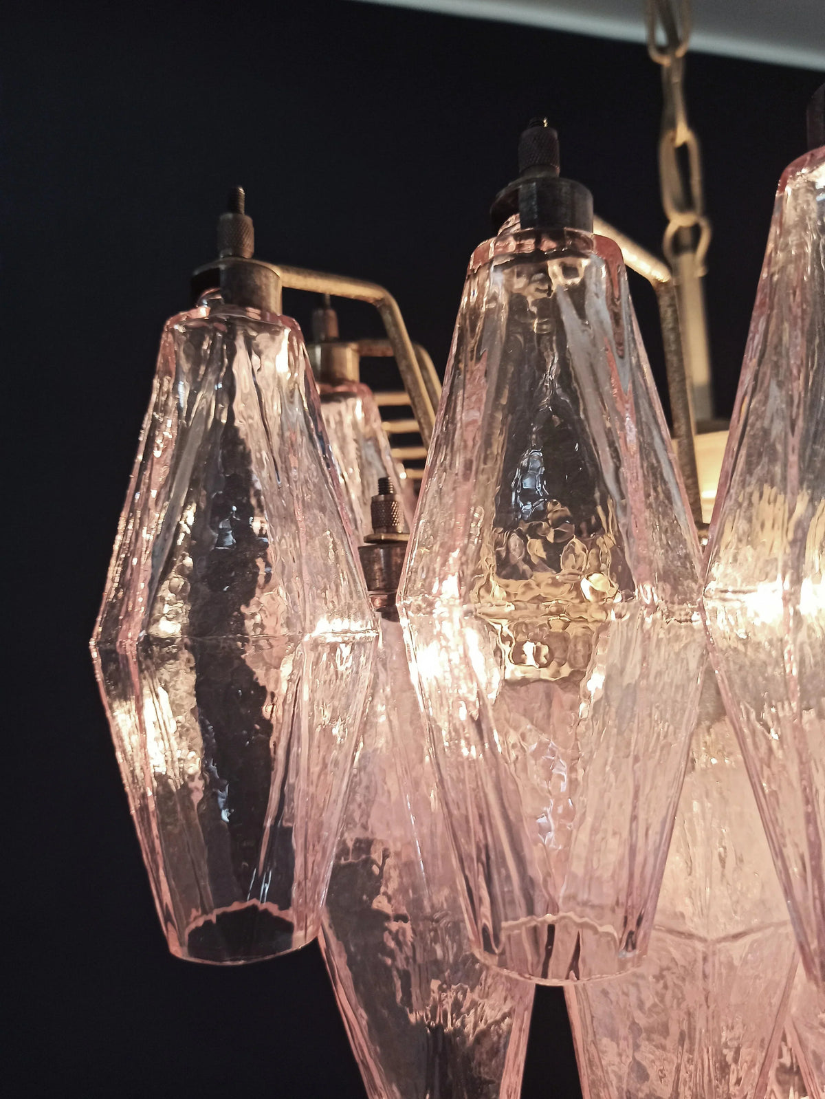 Poliedri Murano Pink Chandelier - view 16