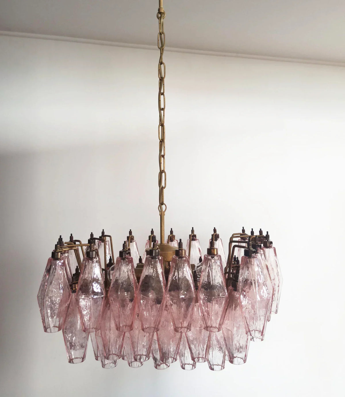 Poliedri Murano Pink Chandelier - view 9
