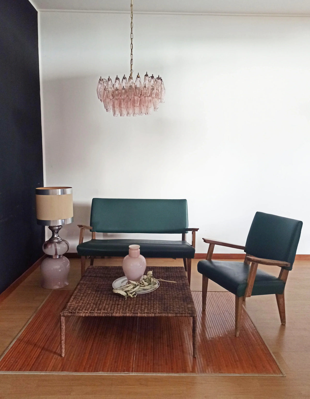 Poliedri Murano Pink Chandelier - view 3