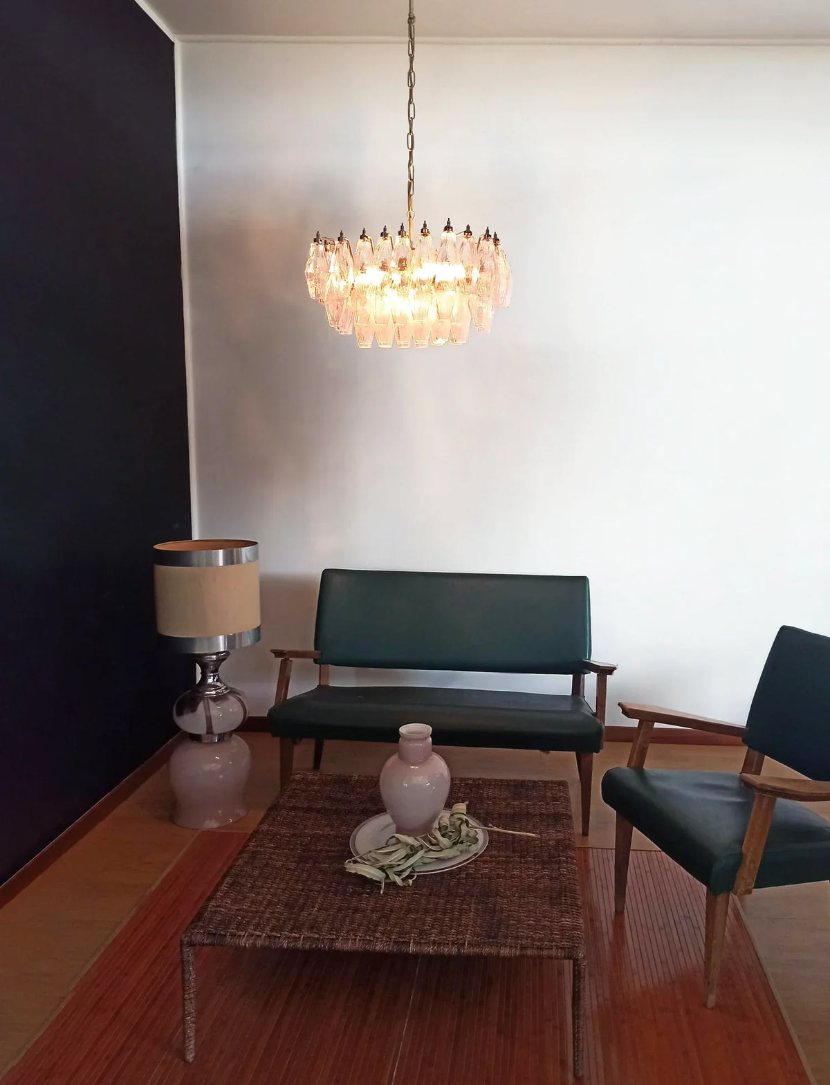 Poliedri Murano Pink Chandelier - view 4