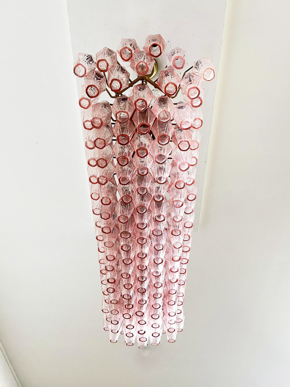 Elegant Pink Murano Poliedri Chandelier - view 15