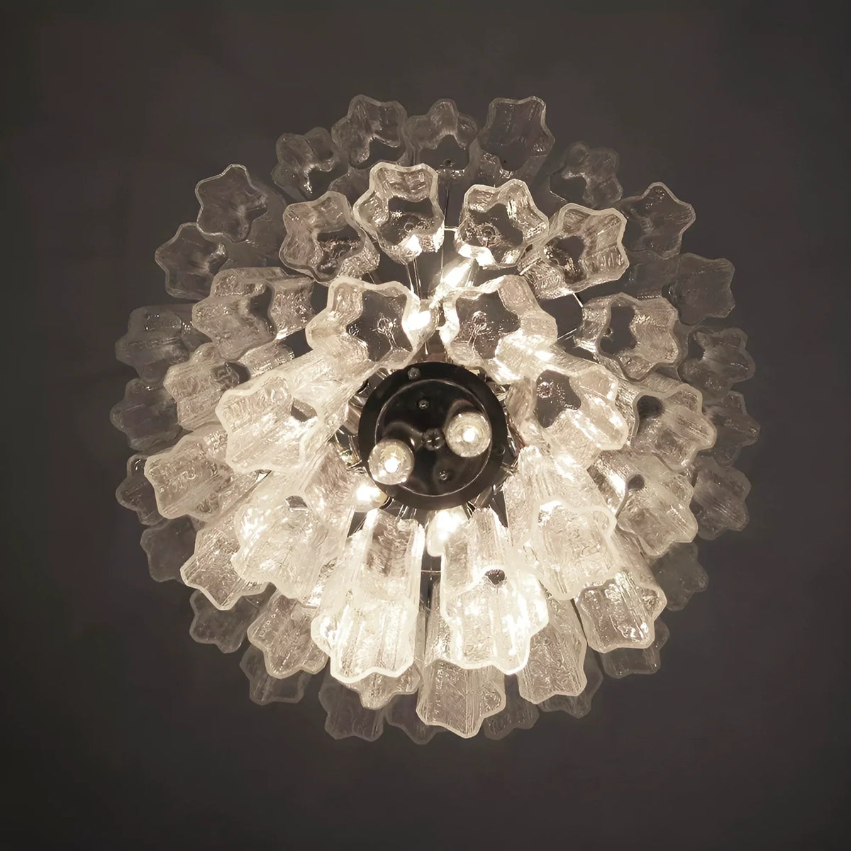 Elegant Transparent Murano Glass Tube Chandelier - view 13