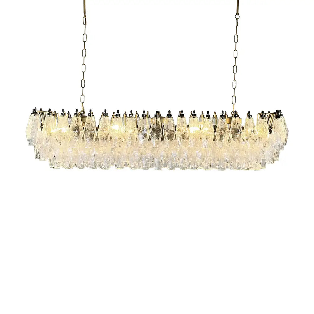 Elegant Transparent Murano Poliedri Chandelier - view 17