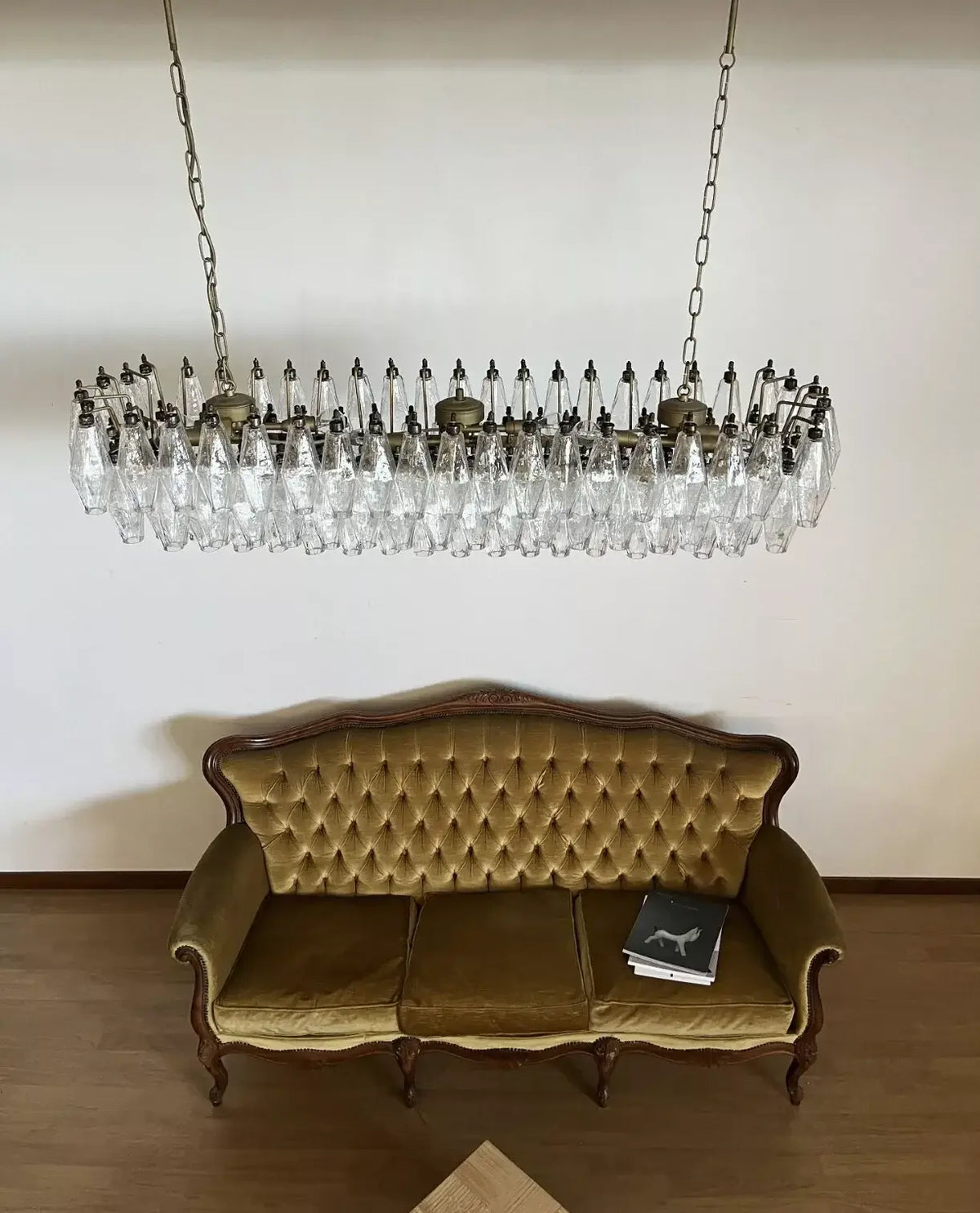 Elegant Transparent Murano Poliedri Chandelier - view 8