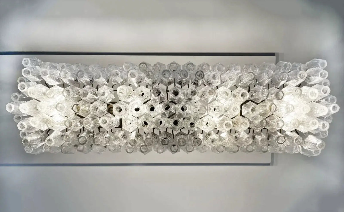 Elegant Transparent Murano Poliedri Chandelier - view 15