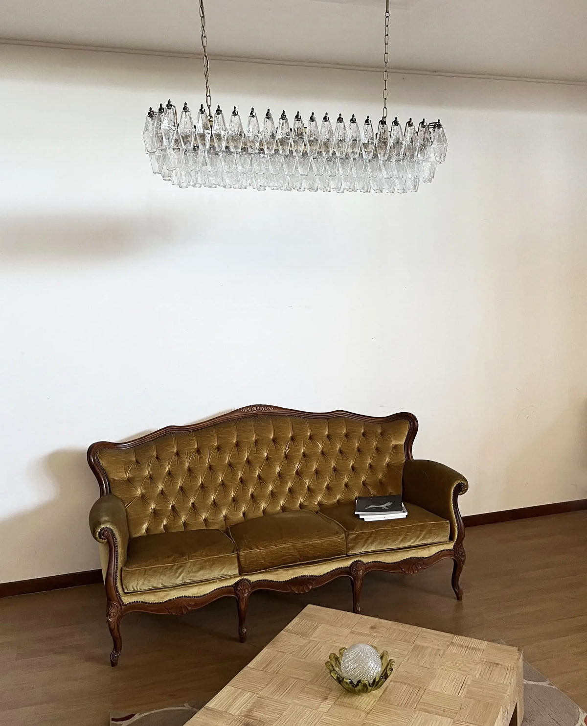 Elegant Transparent Murano Poliedri Chandelier - view 3