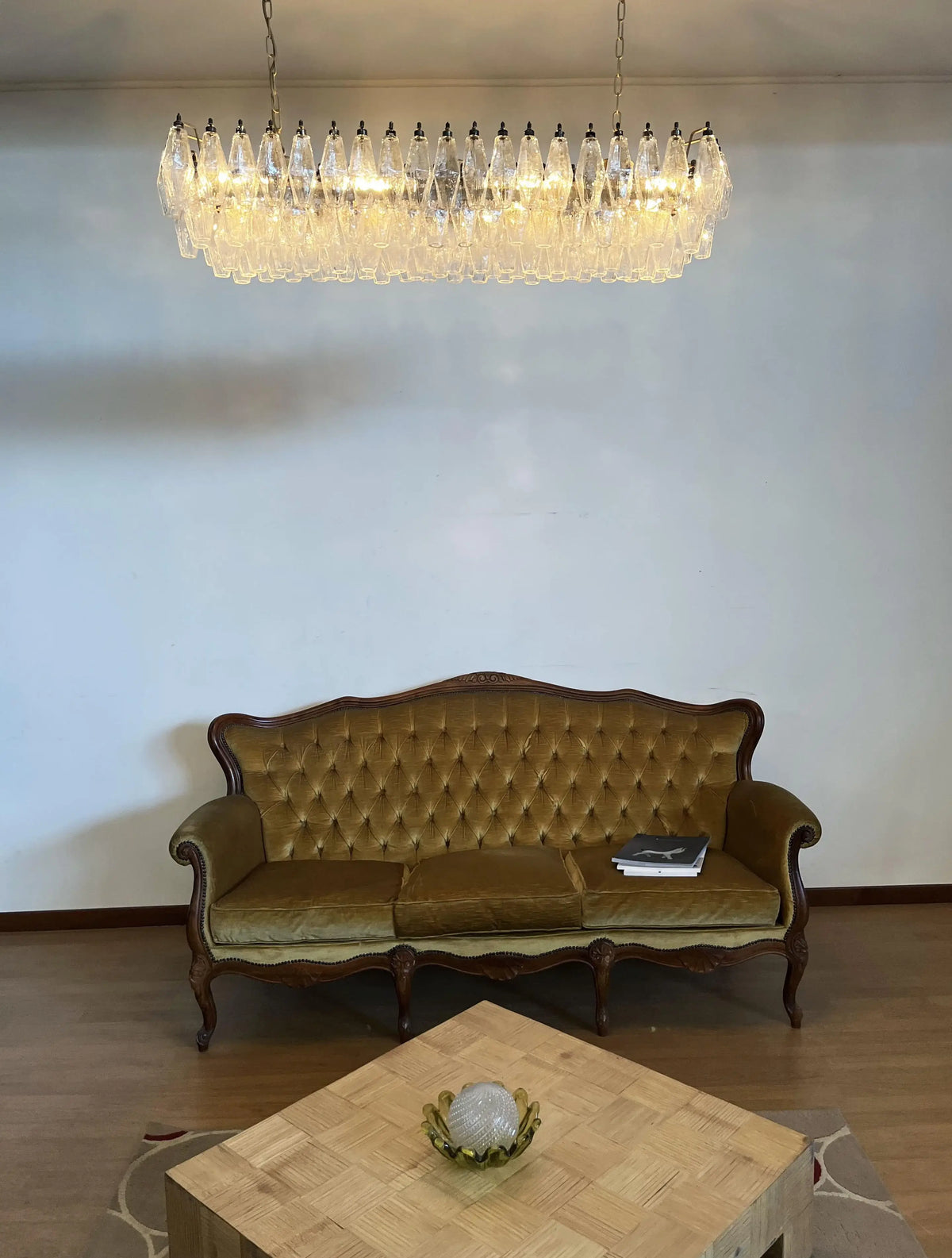 Elegant Transparent Murano Poliedri Chandelier - view 5