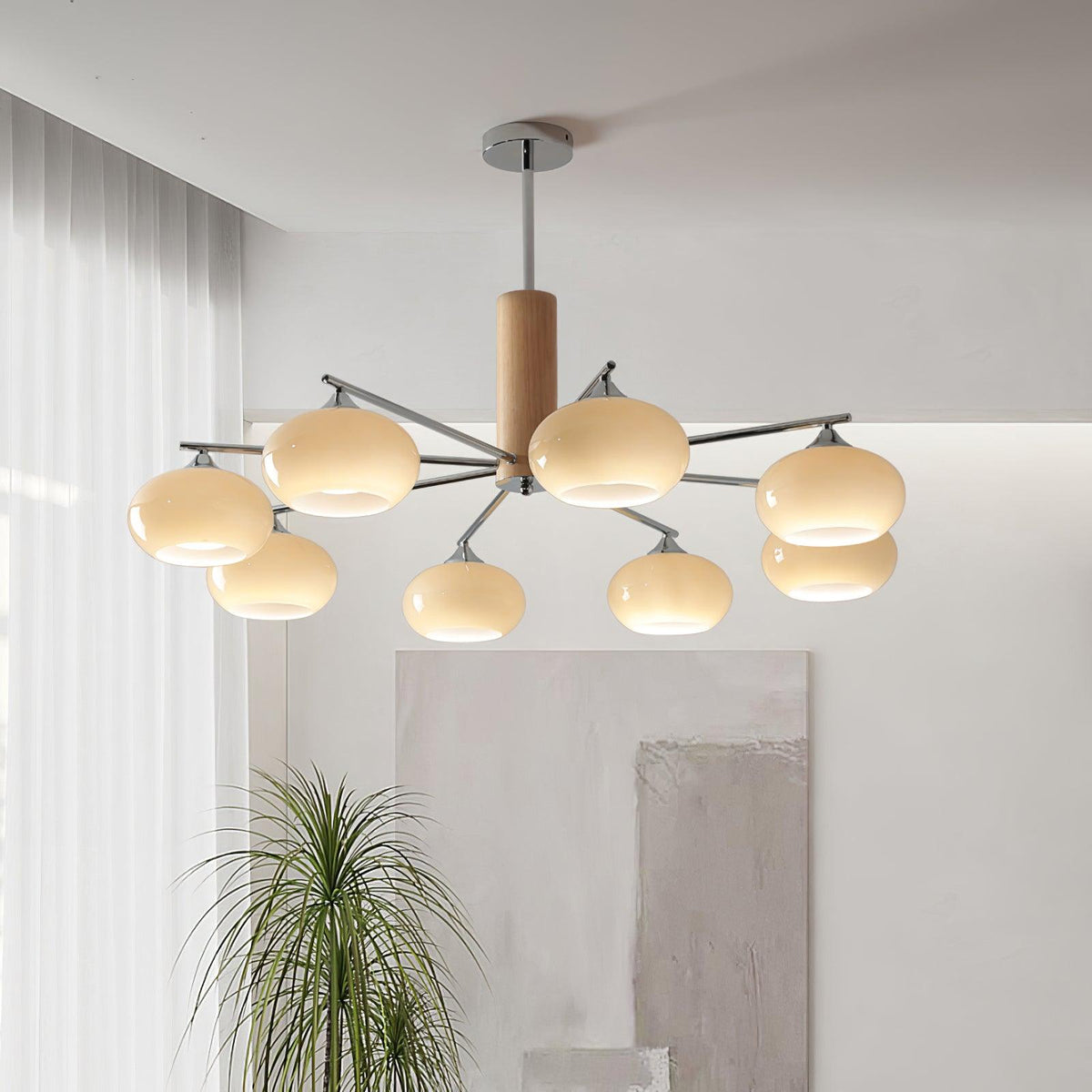 Elliptical Persimmon Chandelier - view 2