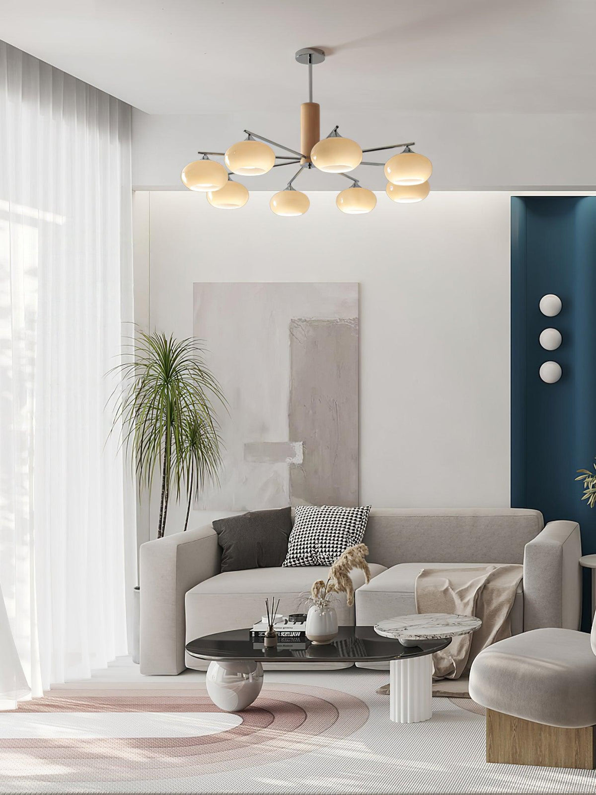 Elliptical Persimmon Chandelier - view 6