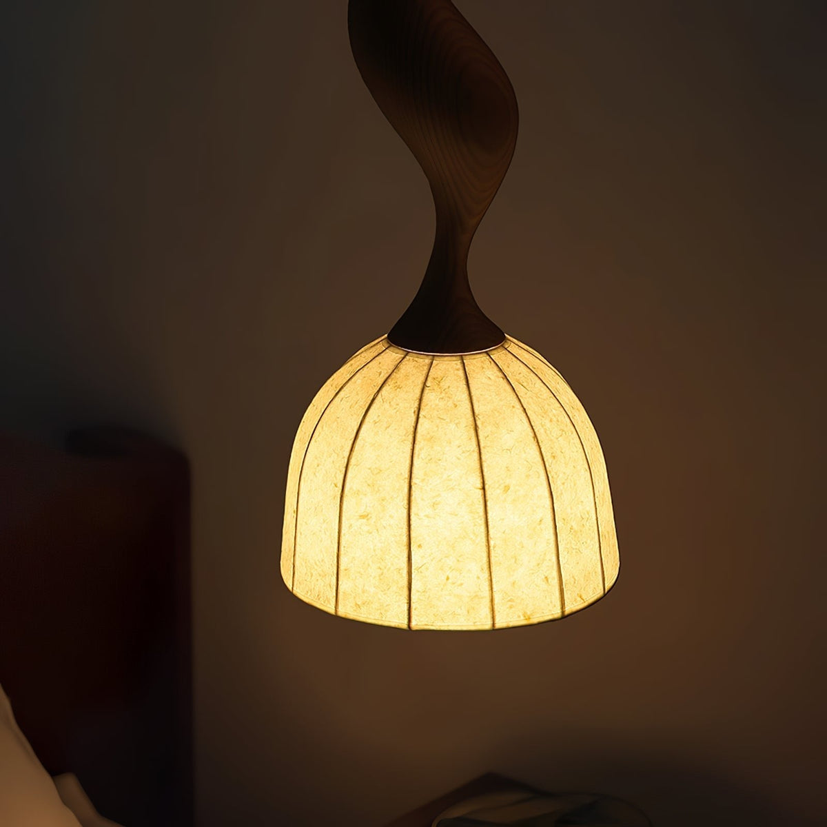 Elowen Twisted Wood Pendant Light