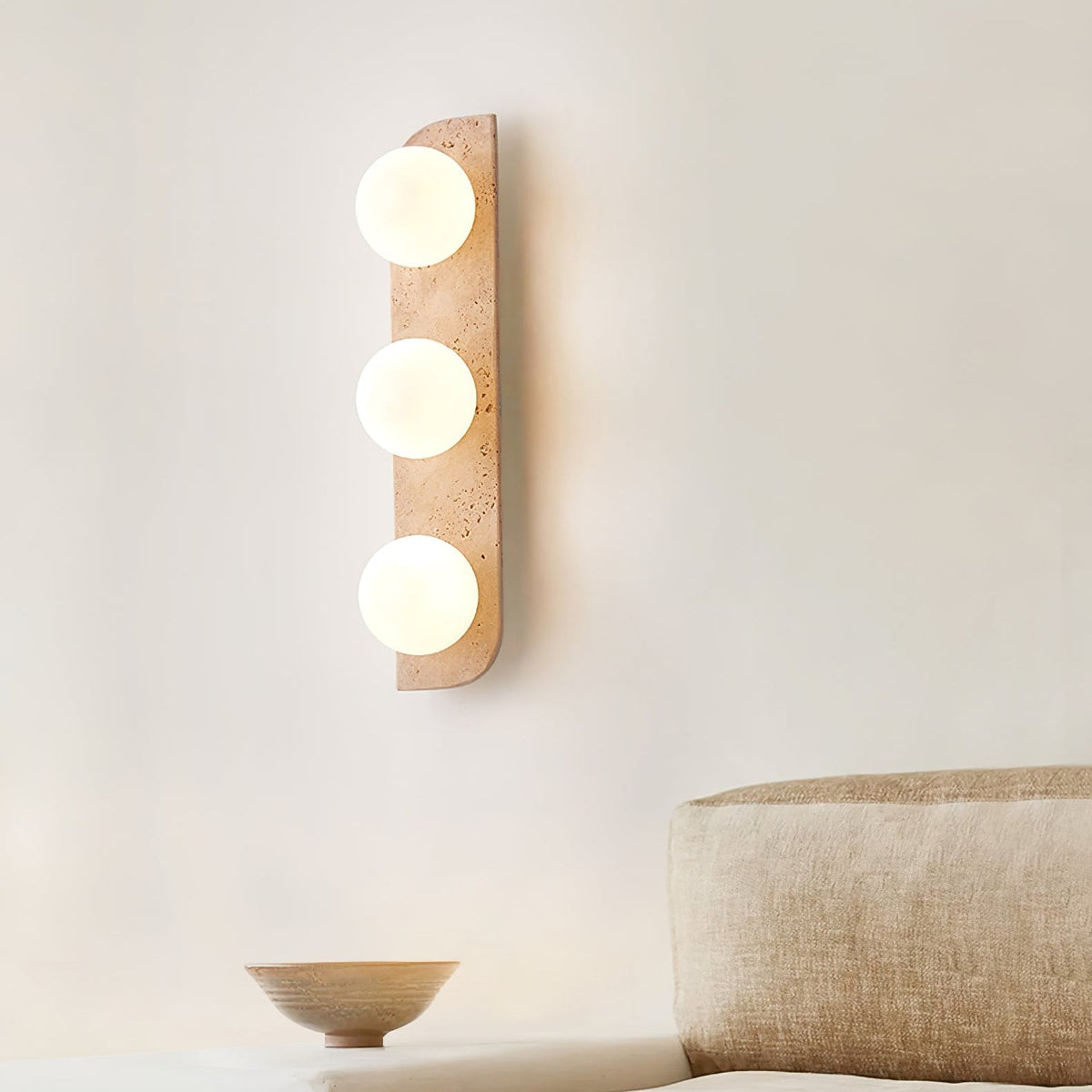 Elysian Travertine Plug-in Wall Light