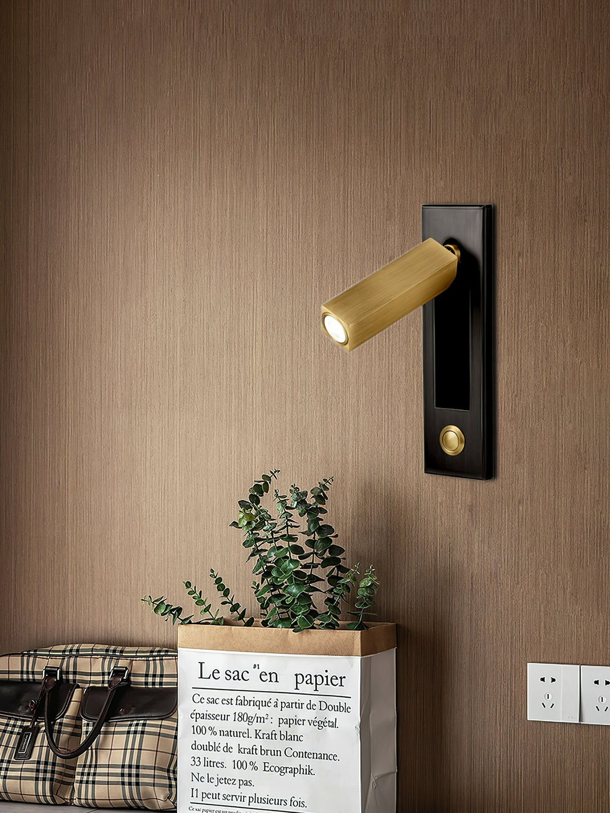 Embedded Bedside Plug-in Sconce