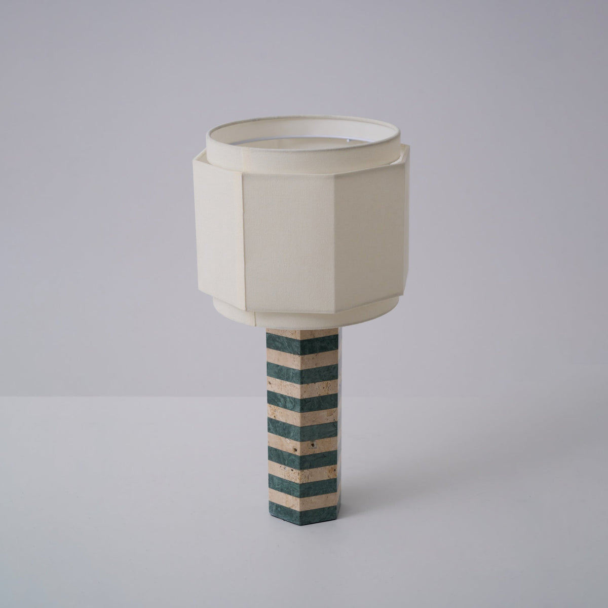 Modari Striped Stone Table Lamp