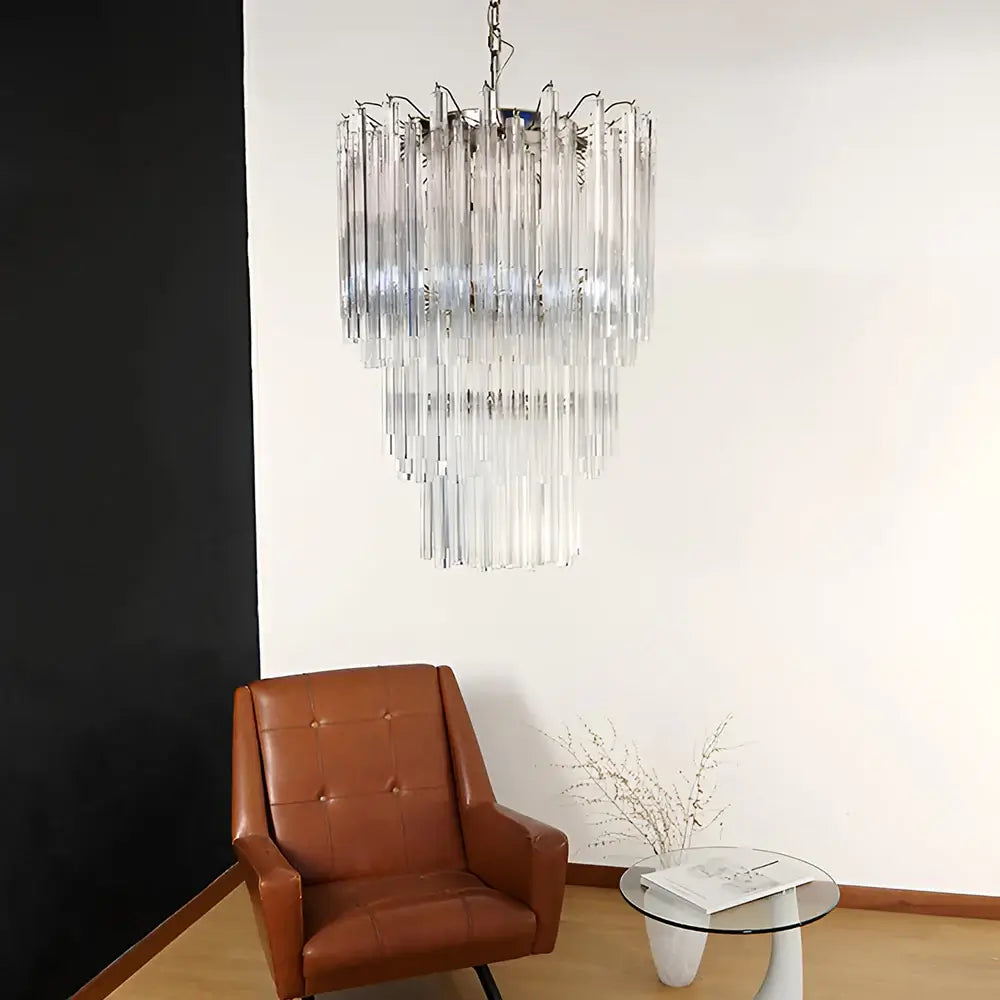 Fantastic Murano Prisms Transparent Chandelier - view 2
