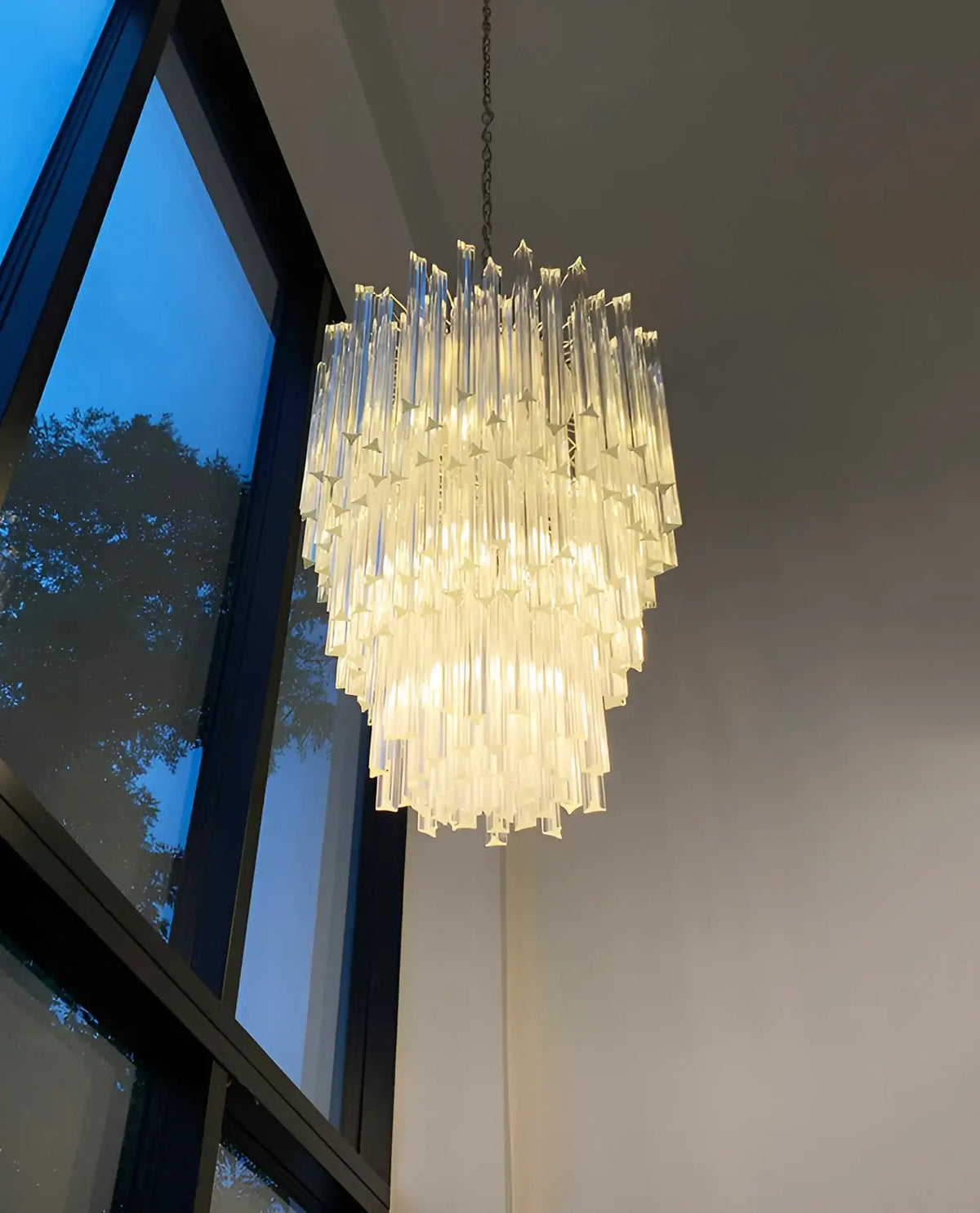Fantastic Murano Prisms Transparent Chandelier - view 13
