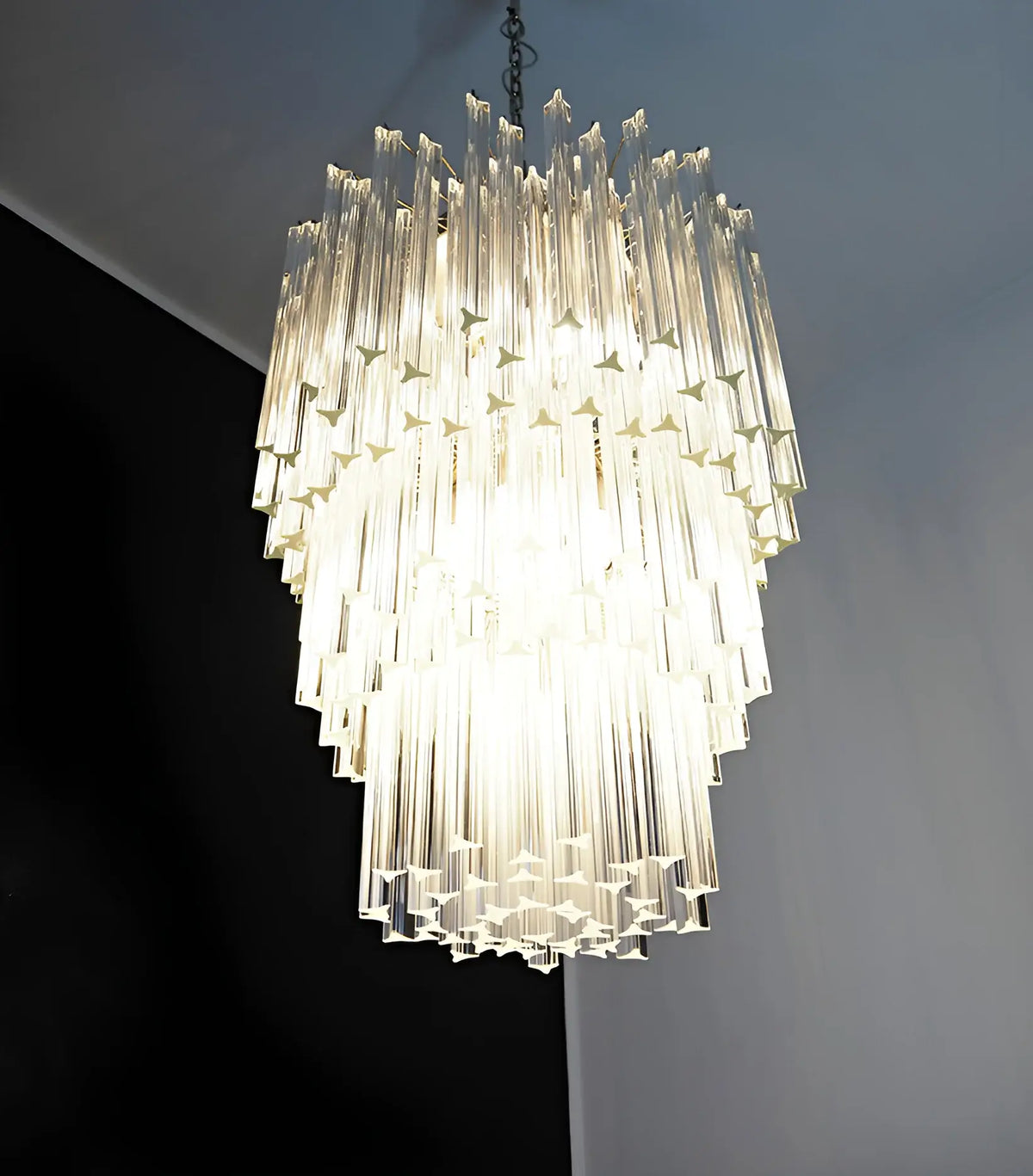 Fantastic Murano Prisms Transparent Chandelier - view 14