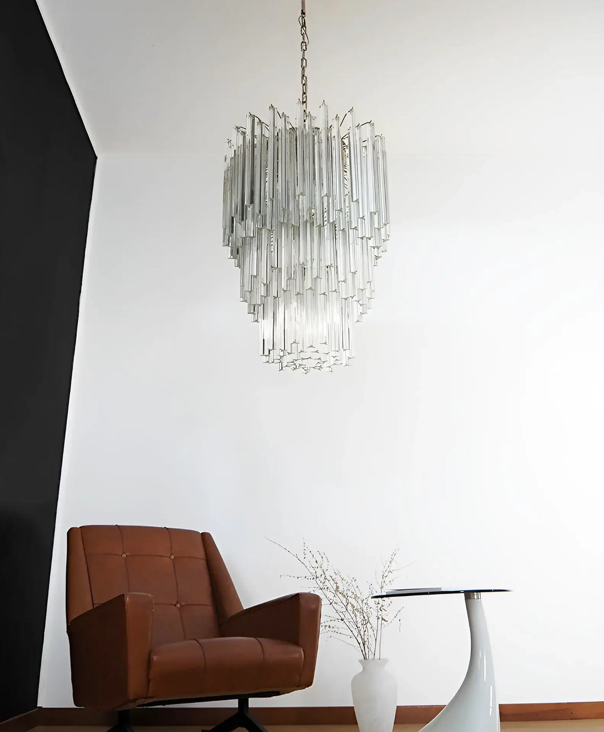 Fantastic Murano Prisms Transparent Chandelier - view 8