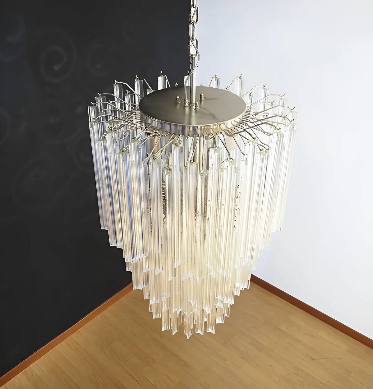 Fantastic Murano Prisms Transparent Chandelier - view 12