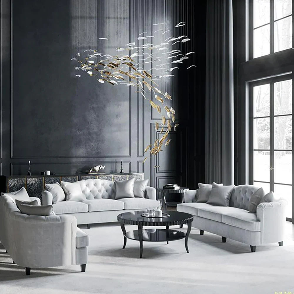 Feather Handblown Glass Chandelier - view 2