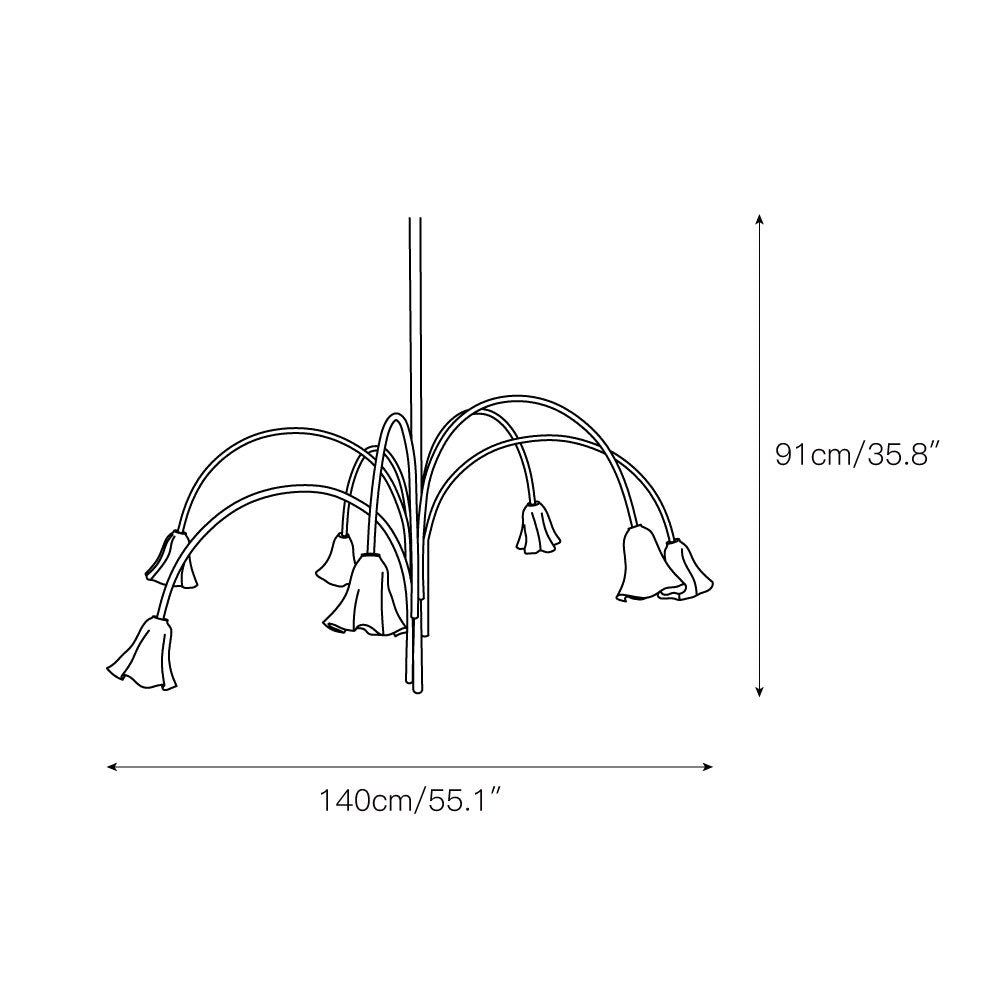 Flora Glass Chandelier - view 4