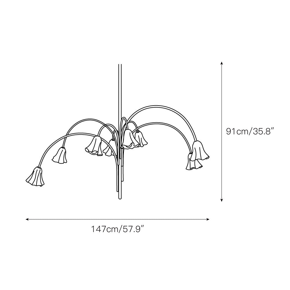 Flora Glass Chandelier - view 5