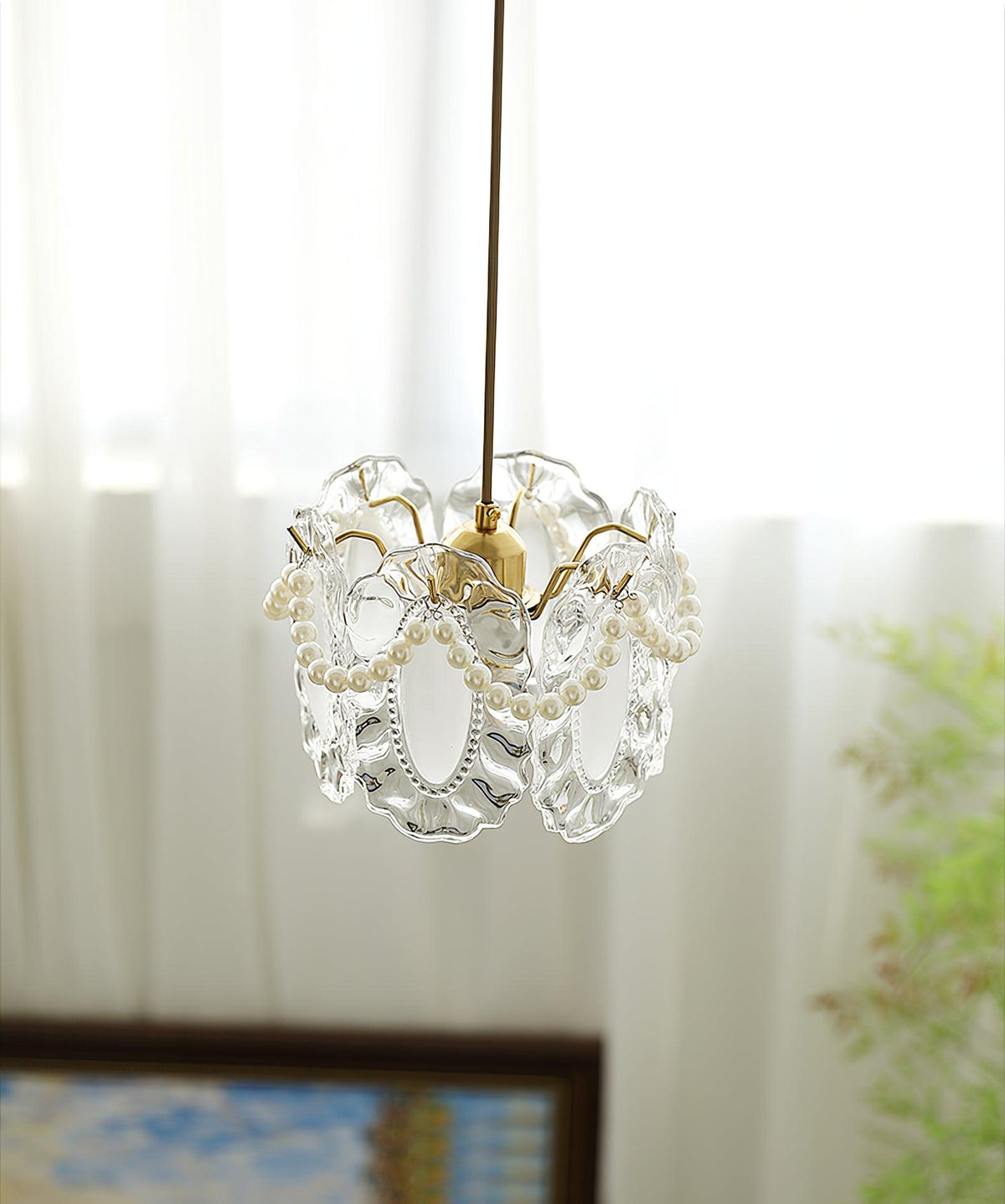 Floral Glass Pendant Lamp - view 6
