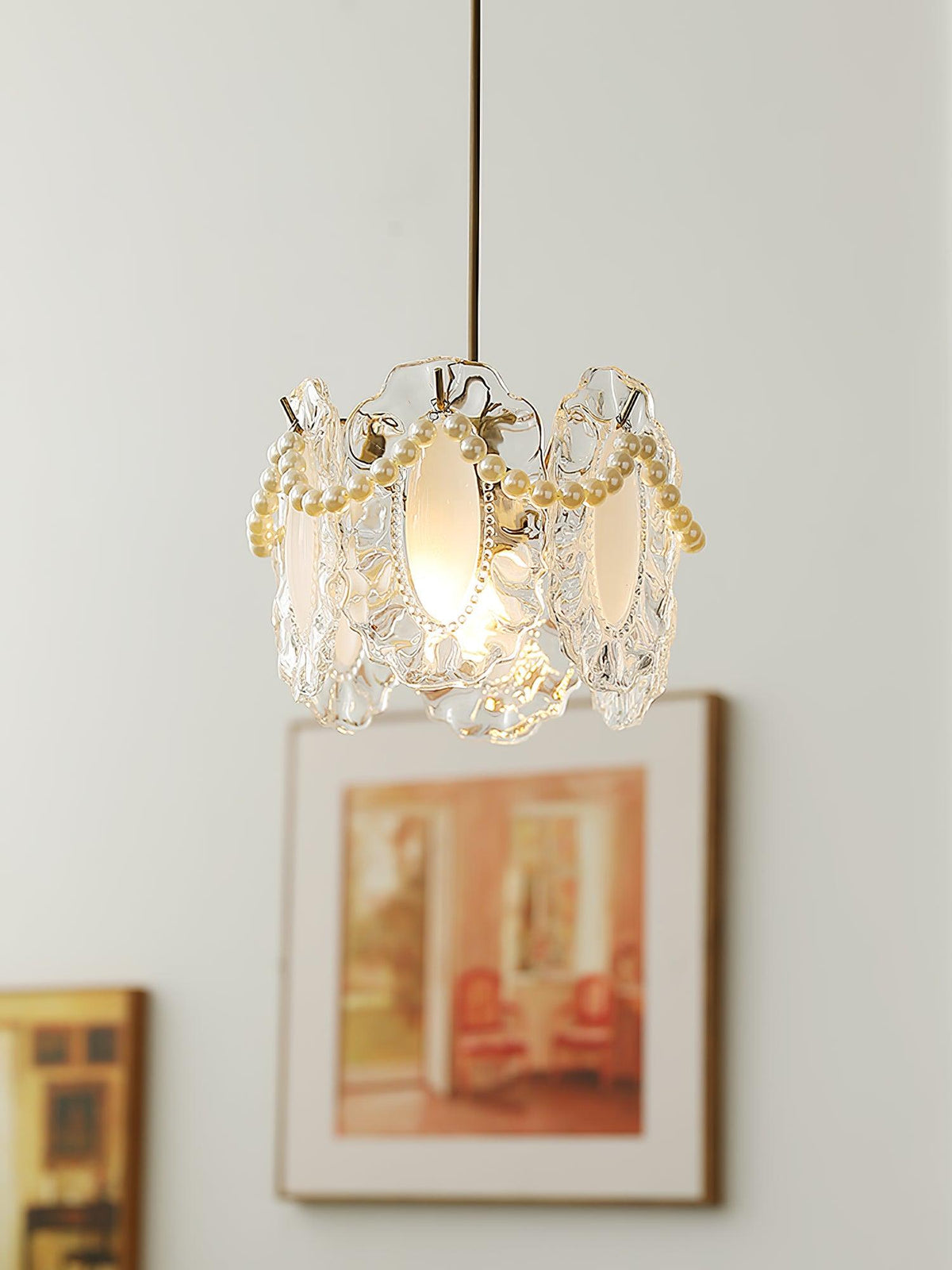 Floral Glass Pendant Lamp - view 7