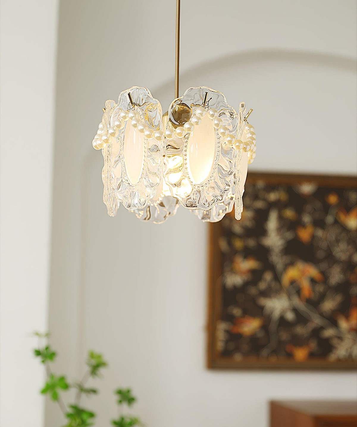 Floral Glass Pendant Lamp - view 8