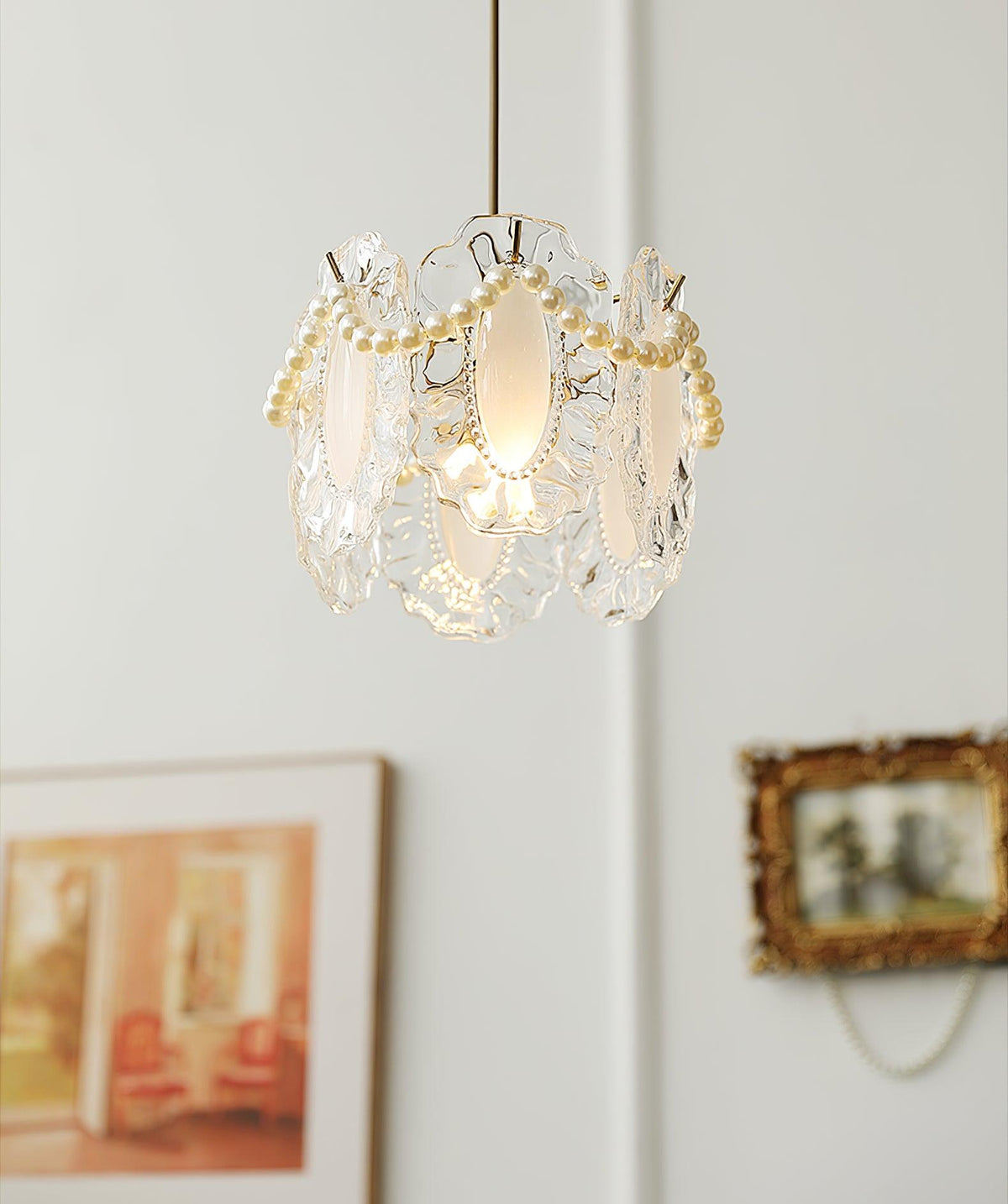 Floral Glass Pendant Lamp - view 9