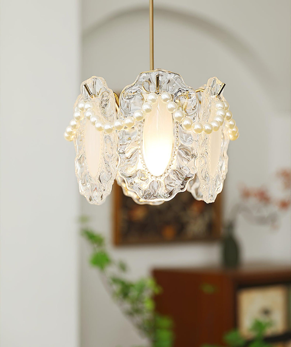 Floral Glass Pendant Lamp - view 2