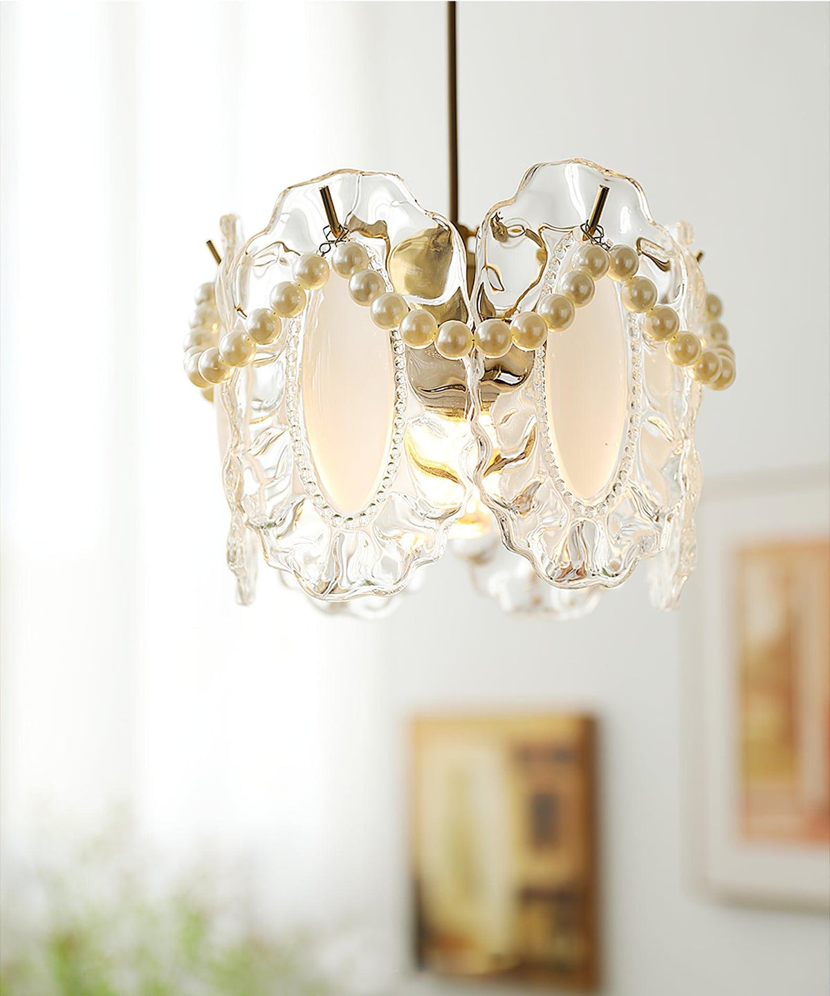 Floral Glass Pendant Lamp - view 3