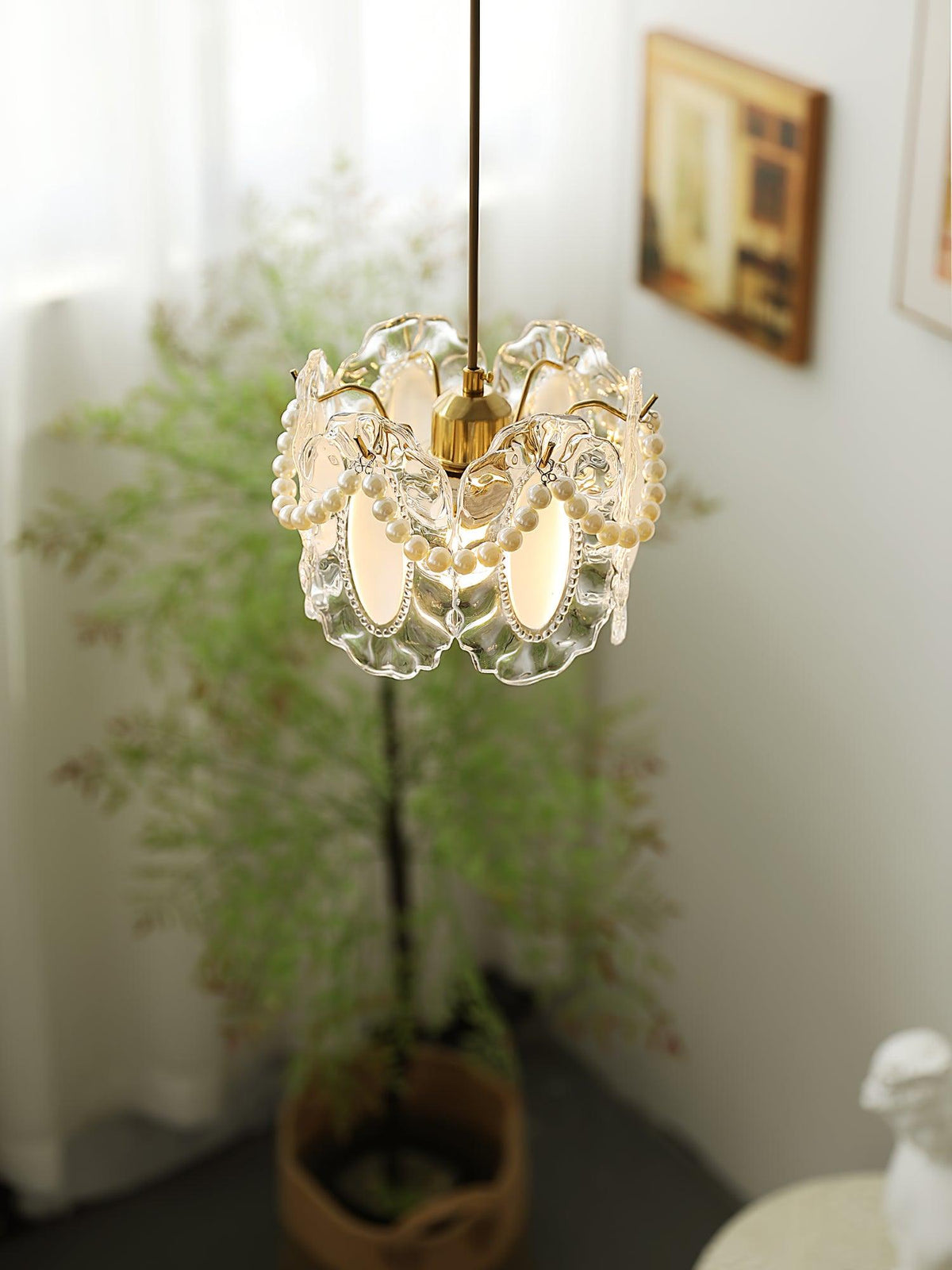 Floral Glass Pendant Lamp - view 10