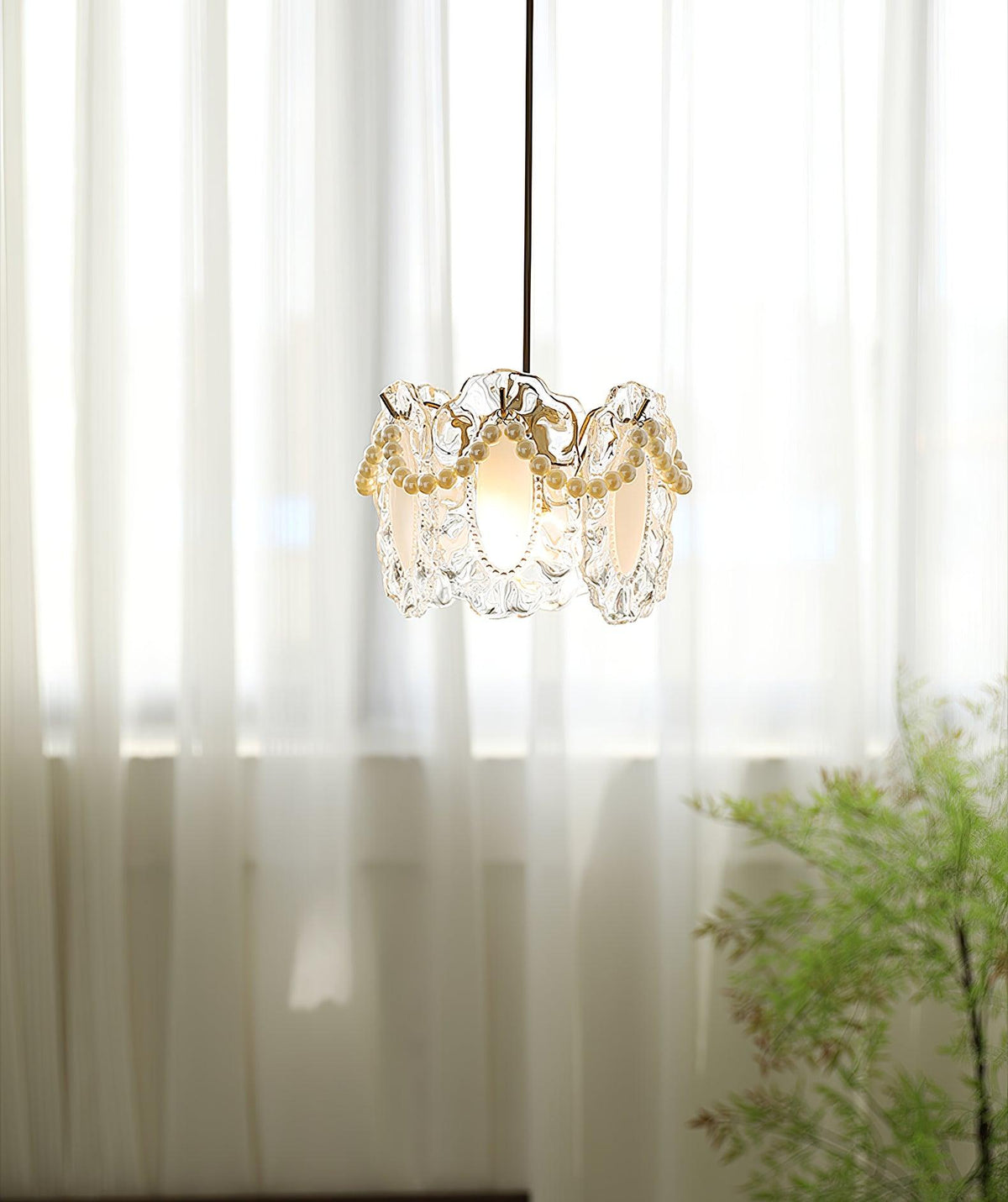 Floral Glass Pendant Lamp - view 13