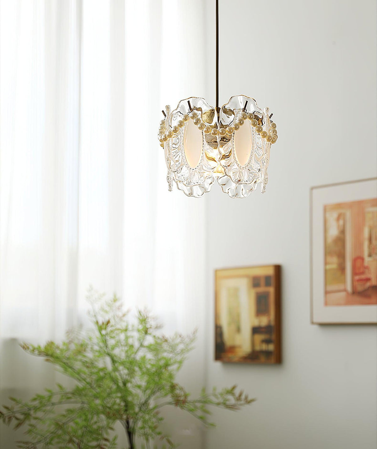 Floral Glass Pendant Lamp - view 14