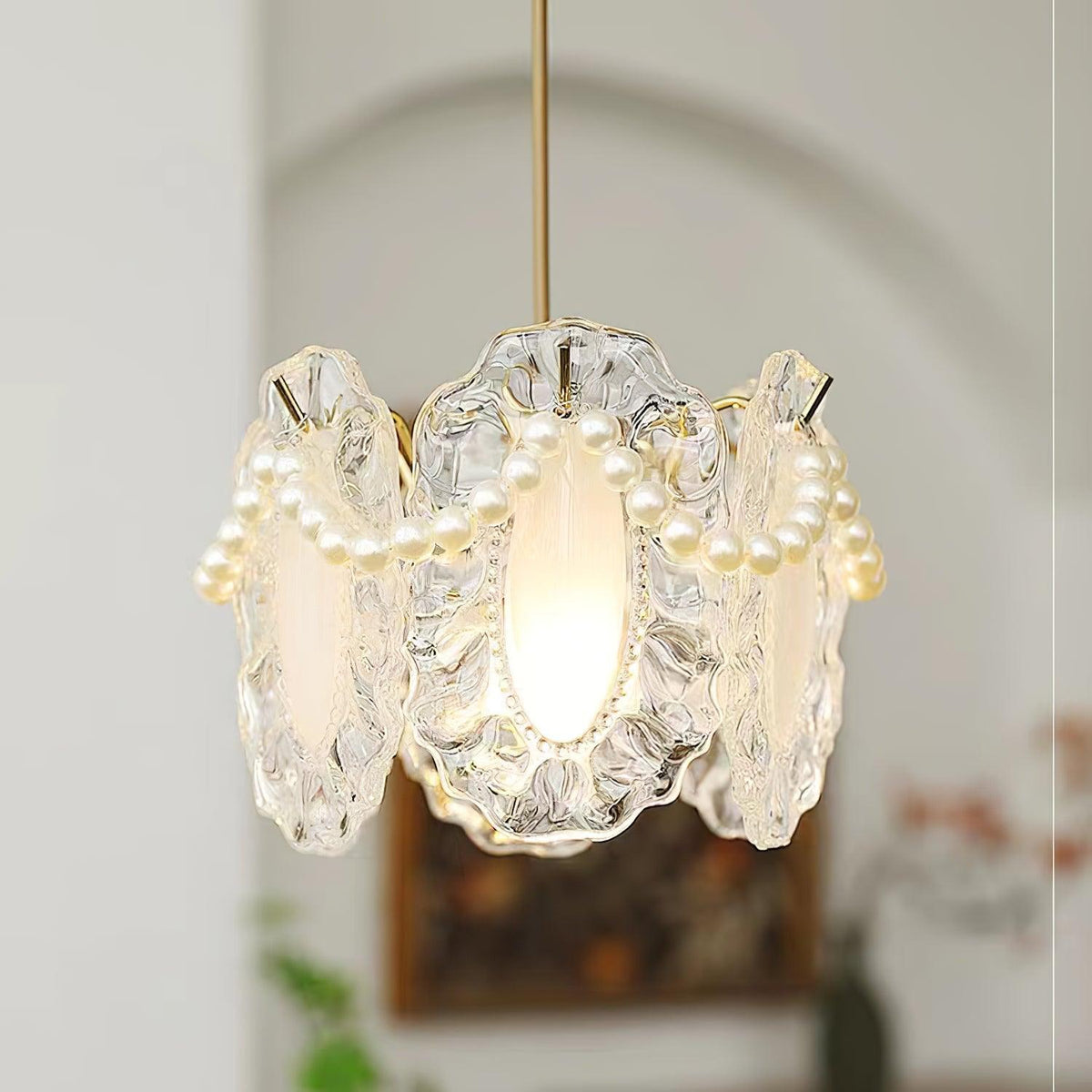 Floral Glass Pendant Lamp - view 11