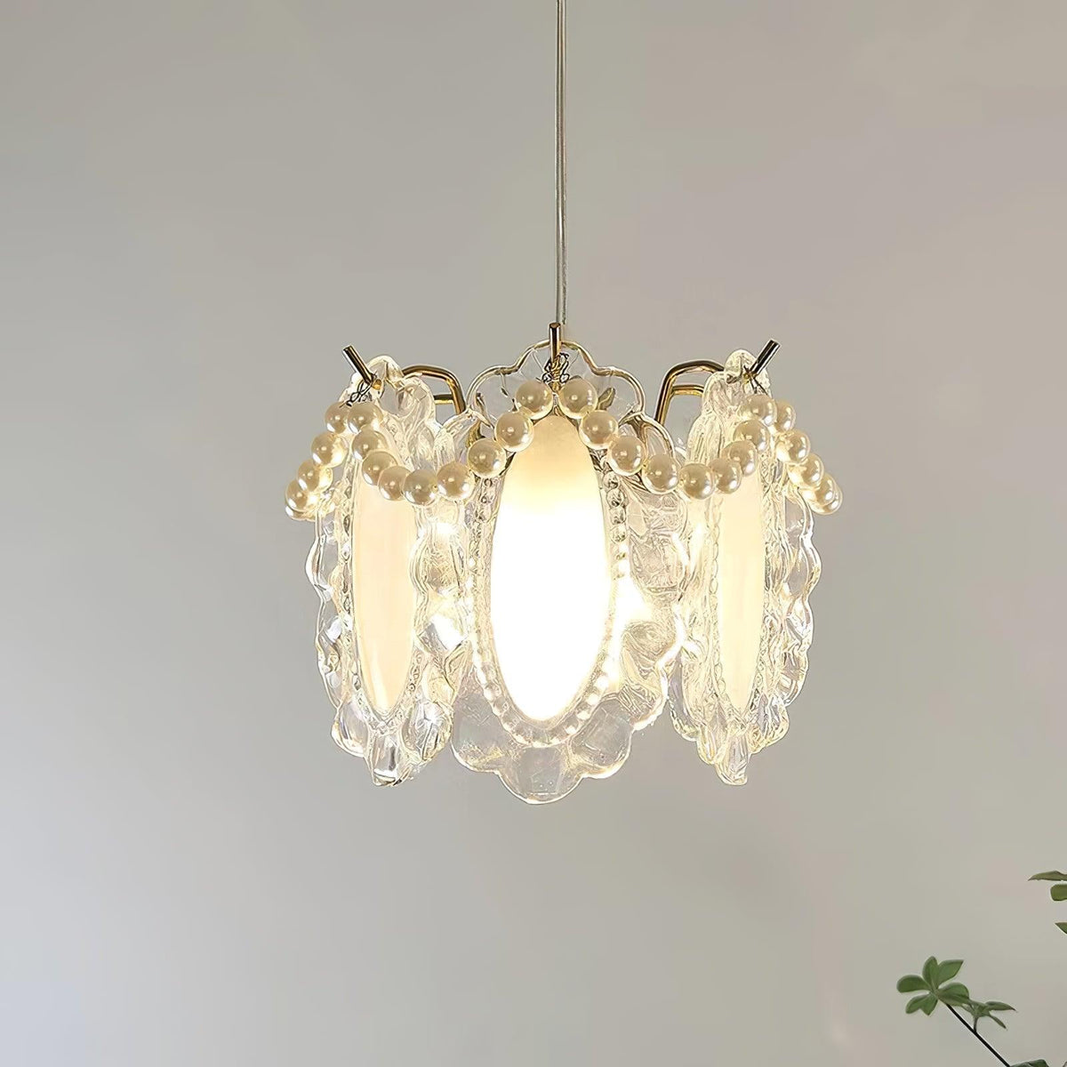 Floral Glass Pendant Lamp - view 4