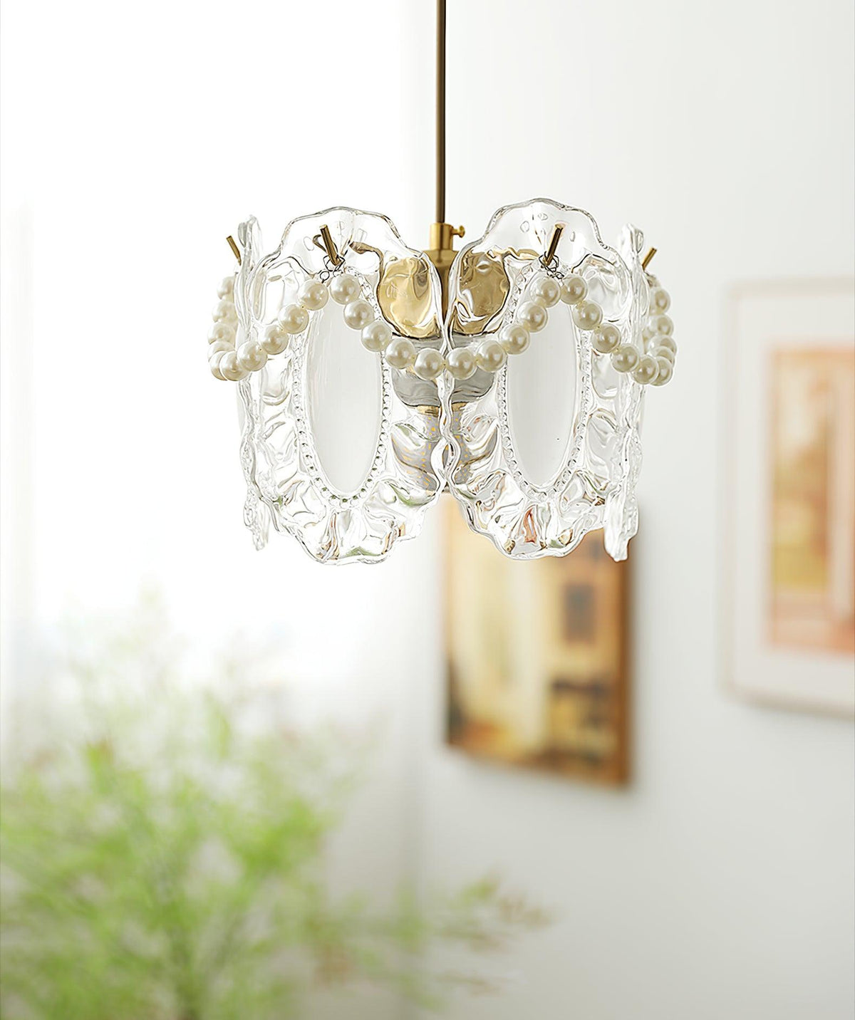 Floral Glass Pendant Lamp - view 5