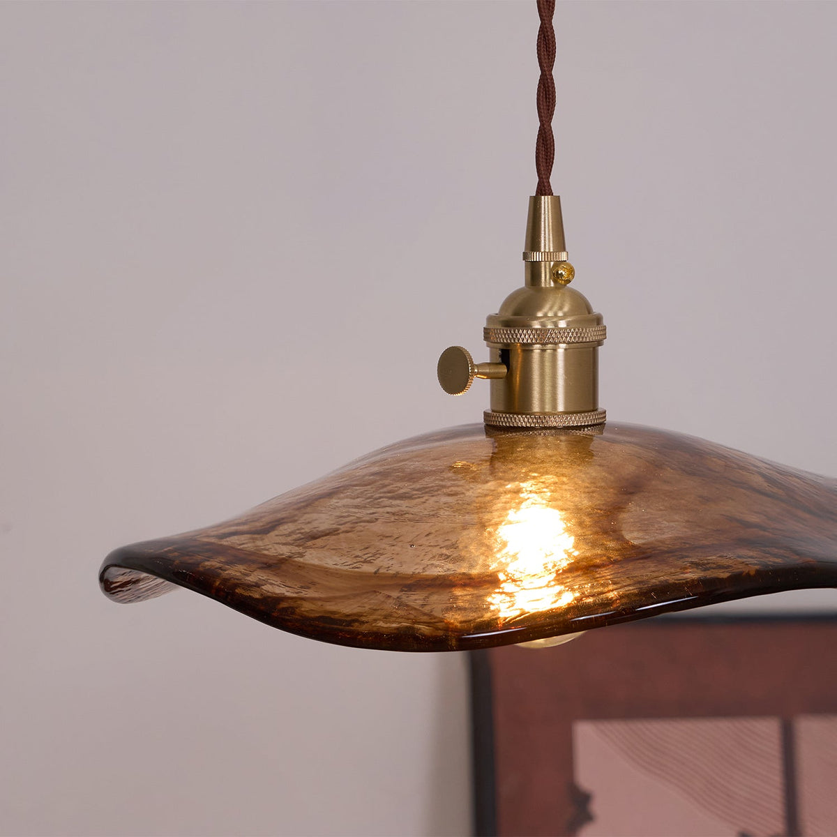 Flower Petal Glass Pendant Swag Light - view 26