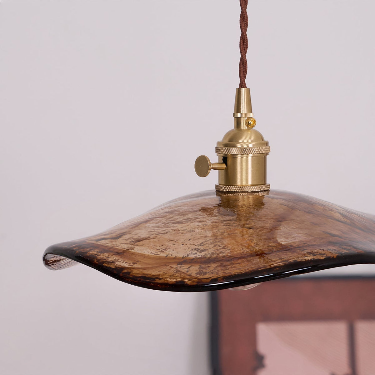 Flower Petal Glass Pendant Swag Light - view 27