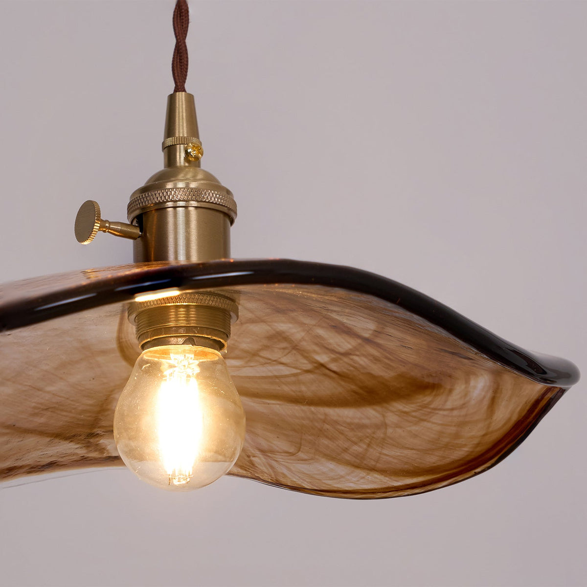 Flower Petal Glass Pendant Swag Light - view 25
