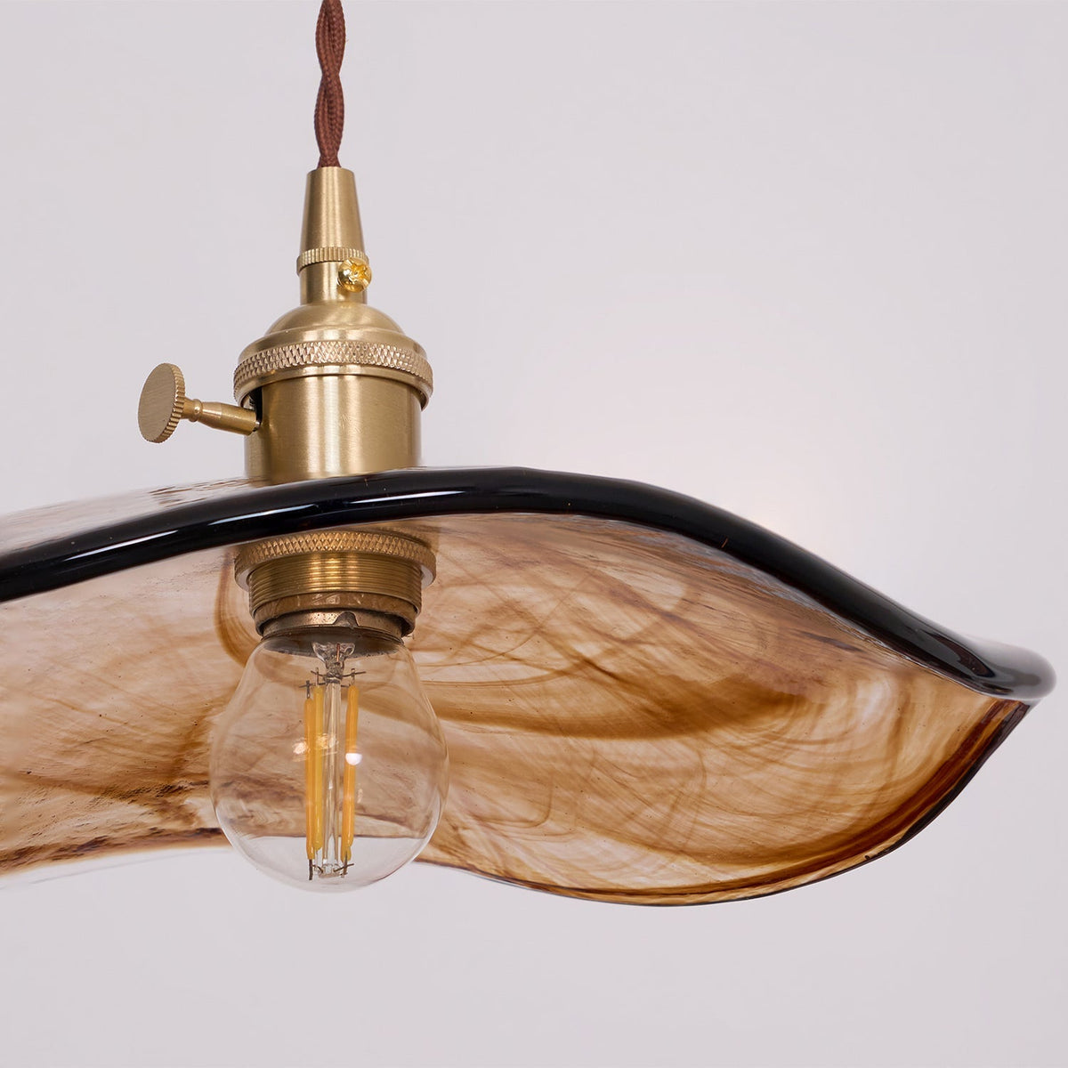 Flower Petal Glass Pendant Swag Light - view 24