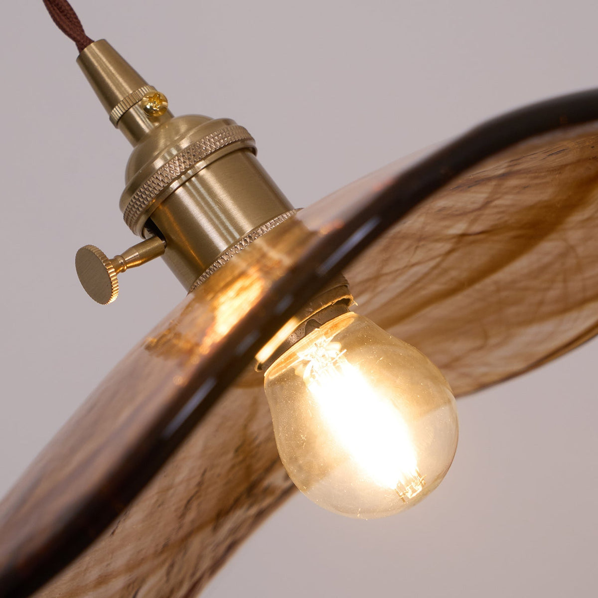 Flower Petal Glass Pendant Swag Light - view 23