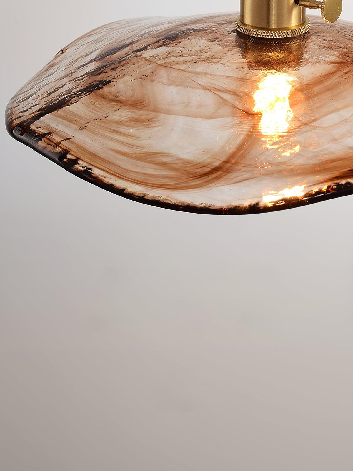 Flower Petal Glass Pendant Swag Light - view 15