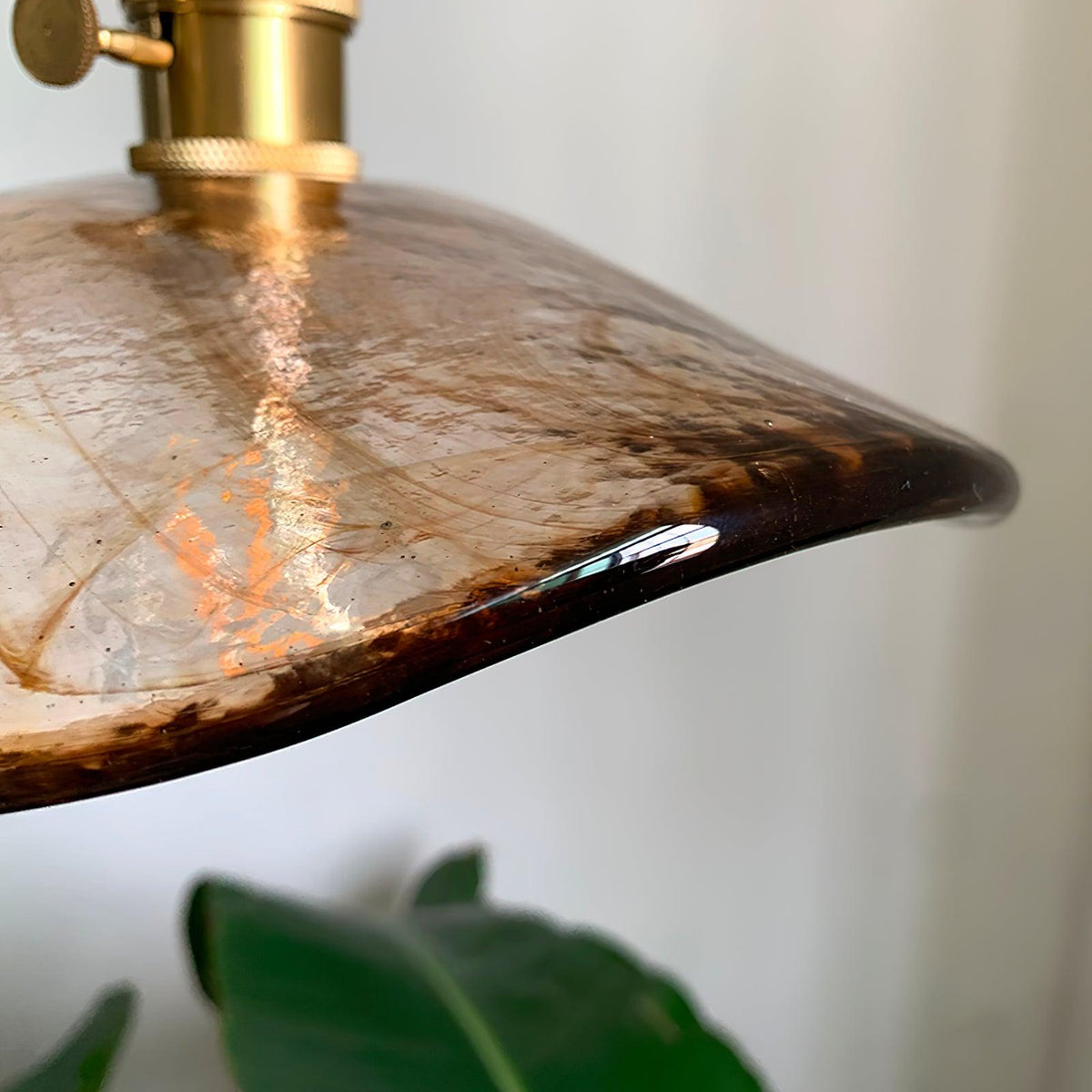 Flower Petal Glass Pendant Swag Light - view 18