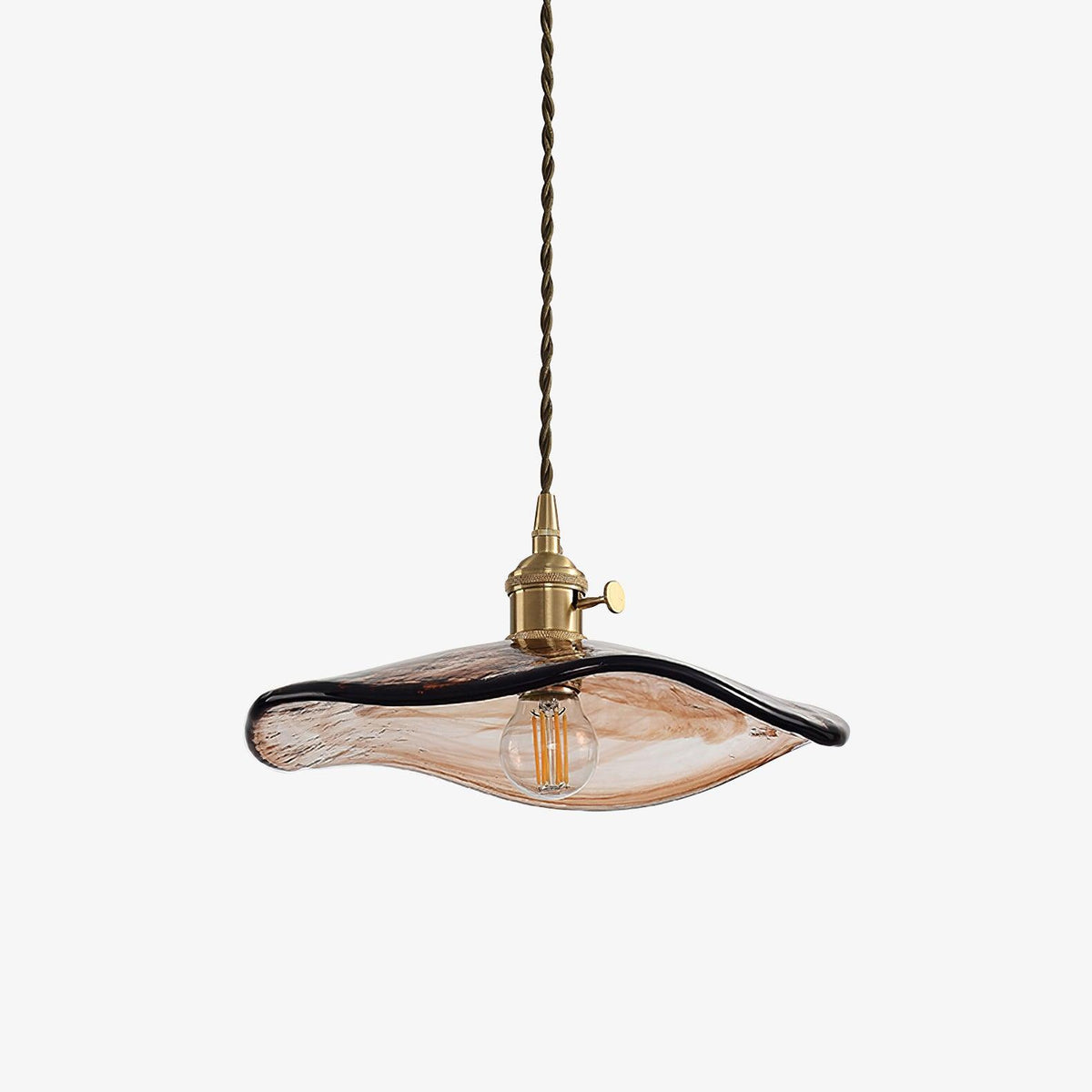 Flower Petal Glass Pendant Swag Light - view 19