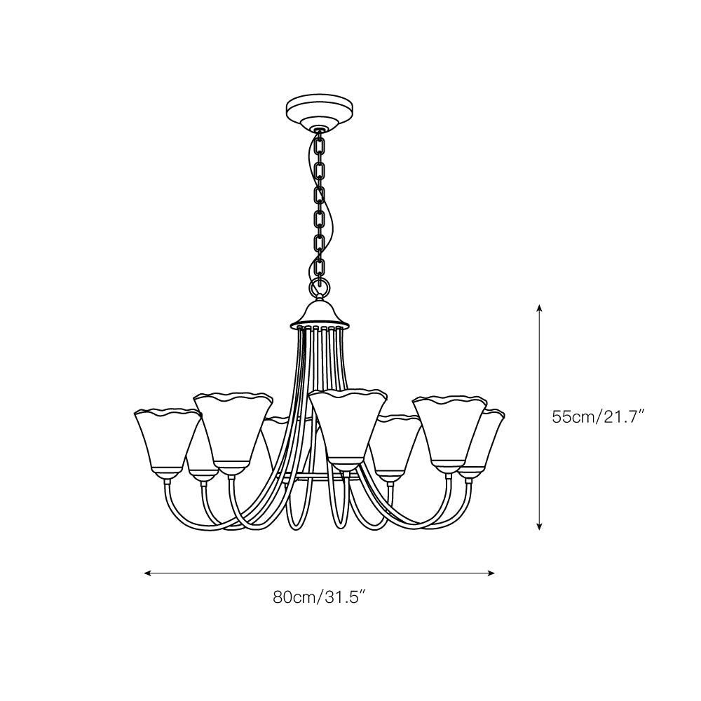 Franklin Amber Chandelier - view 6