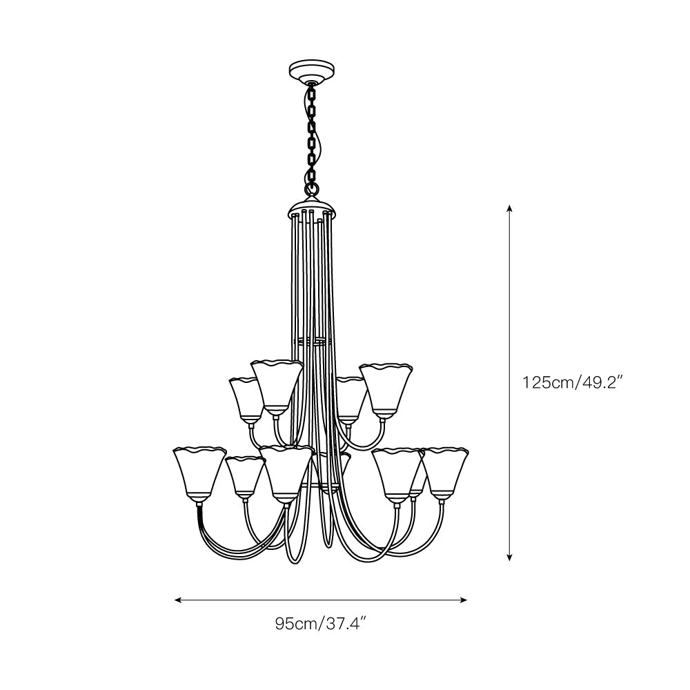 Franklin Amber Chandelier - view 8