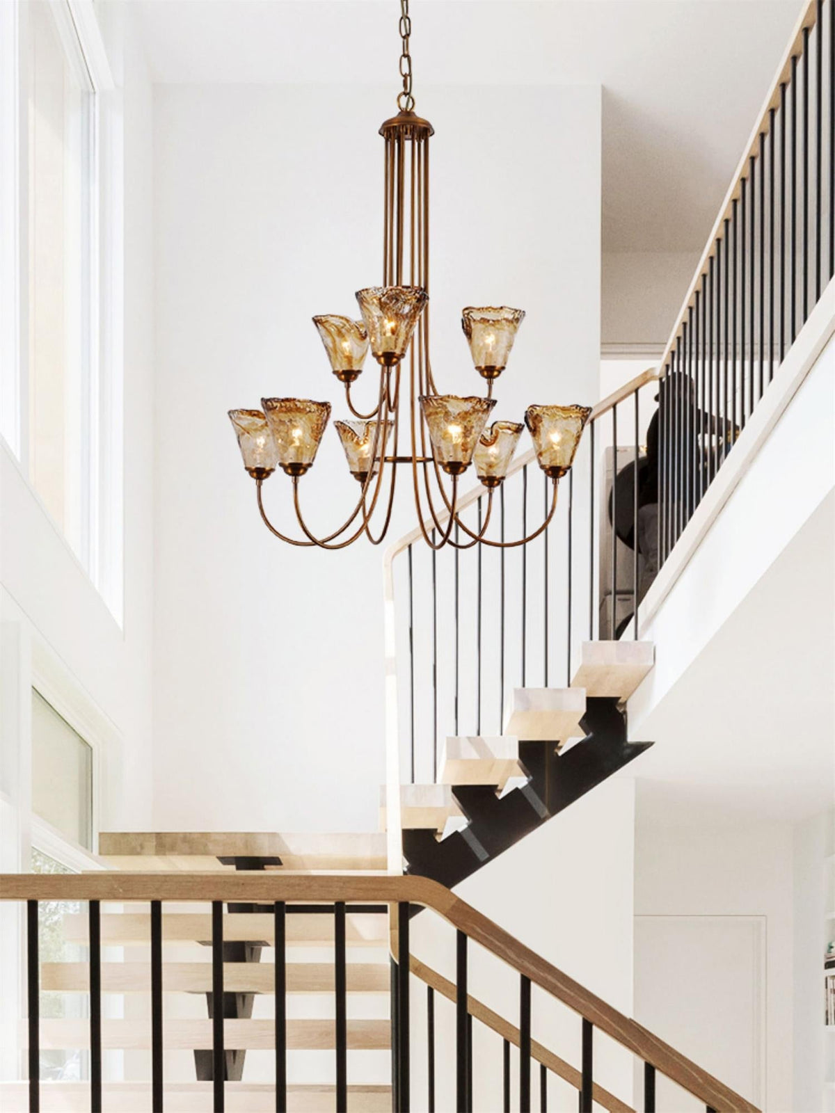 Franklin Amber Chandelier - view 10